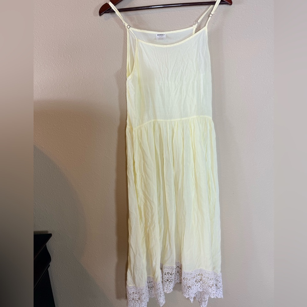 Free People  Intimates Light Yellow Midi Dress size XS
